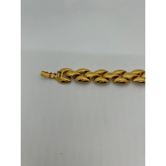 Vintage Napier Gold-Tone Chunky Link Bracelet Statements Chunky Articulating - Picture 12 of 13